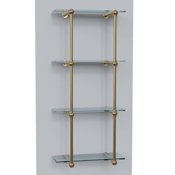 Designs Of Distinction Traditional Bistro Shelf Kit - 4 Shelves - Polished Brass 01TRAD1248PB1 - main